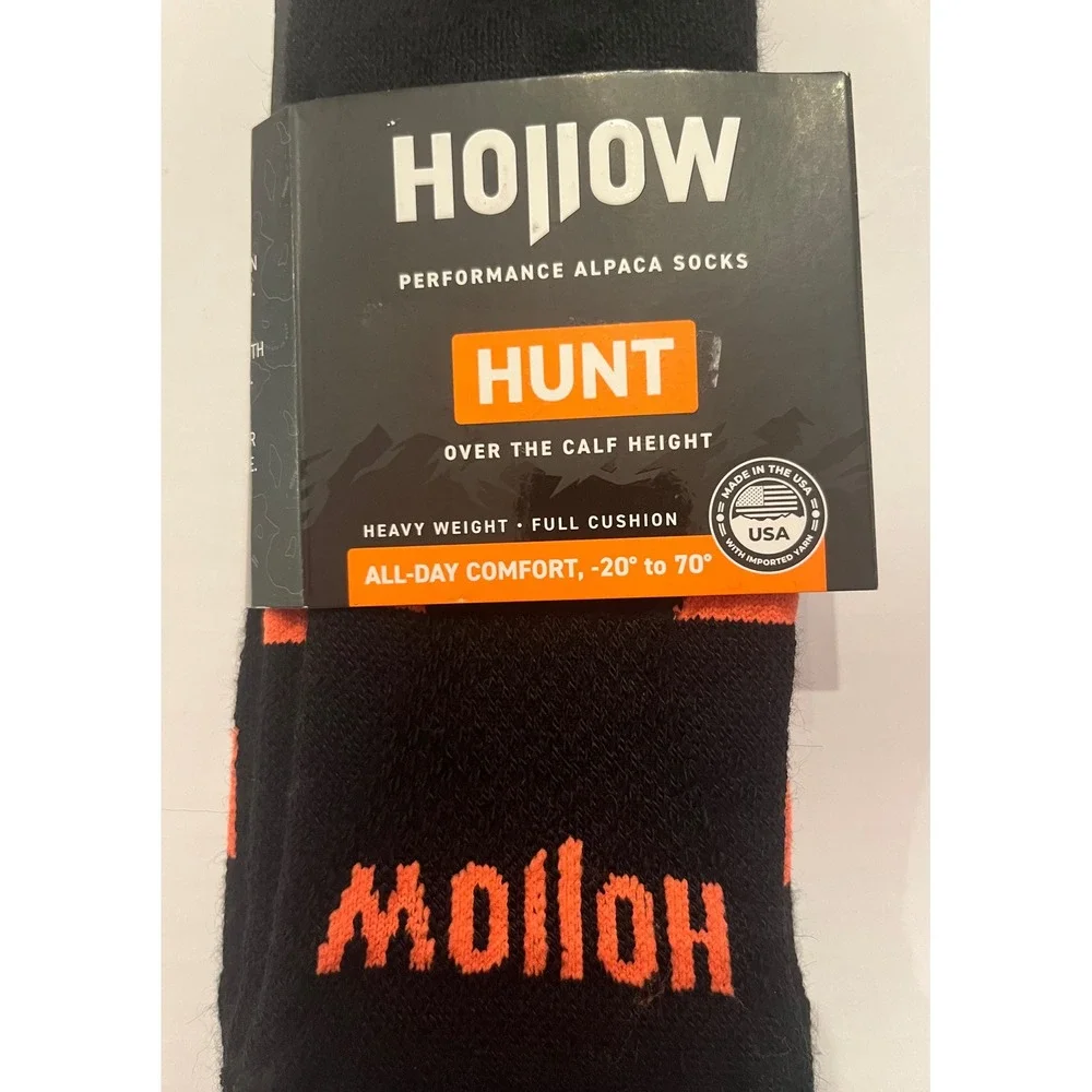 Hollow Hunt Performance Alpaca Wool Socks Heavy Weight Full Cushion Men 10-13